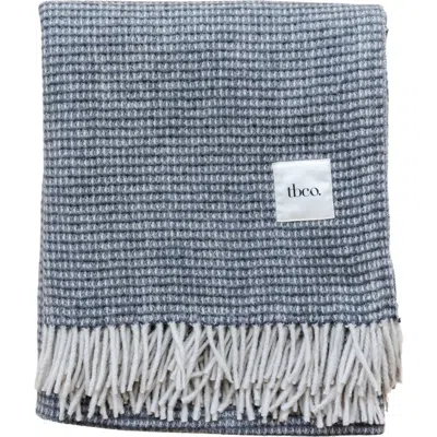 Tbco Recycled Wool Extra Large Throw Blanket In Gray