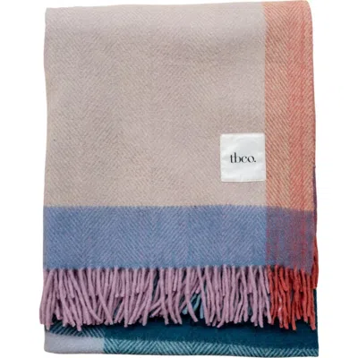Tbco Recycled Wool Extra Large Throw Blanket In Pink