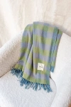 Tbco Recycled Wool Gingham Throw Blanket In Green Gingham At Urban Outfitters In Green