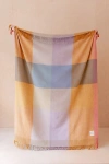 Tbco Recycled Wool Plaid Throw Blanket In Mustard Frame Check At Urban Outfitters In Multi
