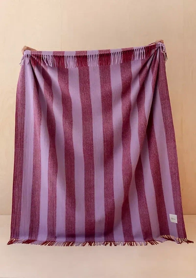 Tbco Recycled Wool Stripe Throw Blanket