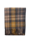 Tbco Recycled Wool Tartan Throw Blanket In Multi