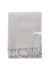 Tbco Recycled Wool Waffle Throw Blanket In Gray