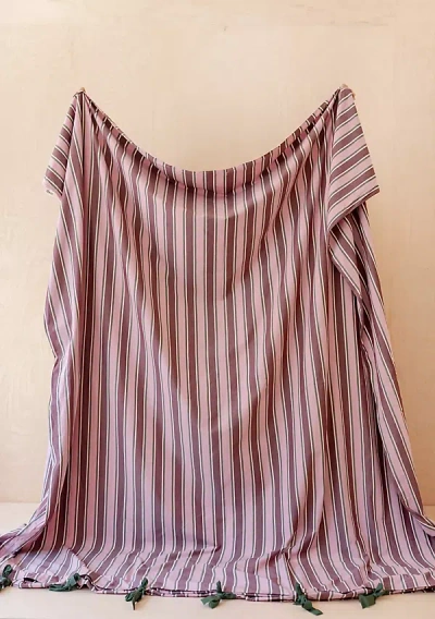 Tbco Stripe Cotton Duvet Cover In Pink