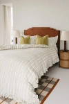 Tbco Striped Ruffle Cotton Duvet Bedding Set In Navy Ditsy Floral At Urban Outfitters In White