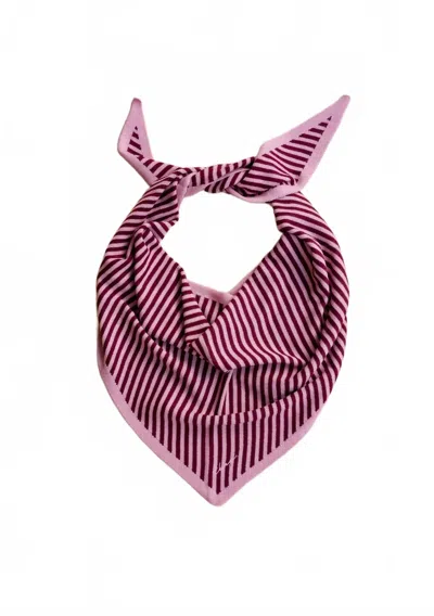 Tbco Women's Large Merino Triangle Scarf In Pink Stripe