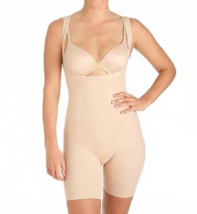 Tc Fine Intimates Comfort Wyob Thigh Slimmer Shapewear With Back Magic In Nude In Brown