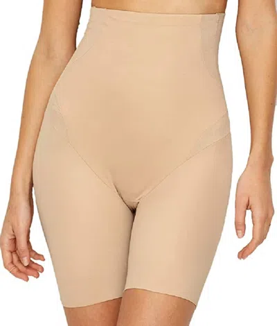 Tc Fine Intimates Cool On You Hi-waist Thigh Slimmer In Warm Beige In Neutral