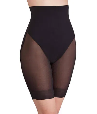 Tc Fine Intimates Firm Control High-waist Thigh Slimmer In Black