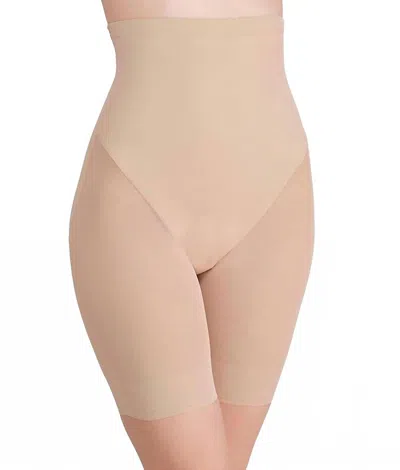 Tc Fine Intimates Firm Control High-waist Thigh Slimmer In Nude In Brown