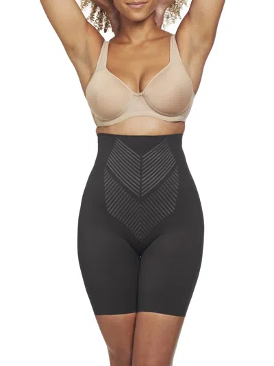 Tc Fine Intimates Iconic Core High-waist Booty Lift Thigh Slimmer In Black