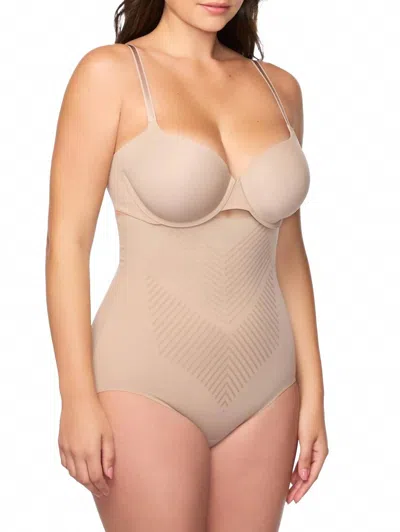 Tc Fine Intimates Iconic Core High-waist Shaping Brief In Stucco In Multi