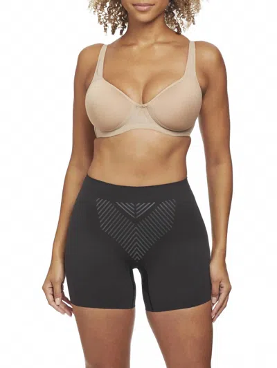 Tc Fine Intimates Iconic Core Mid-thigh Booty Lift Shaping Short In Black