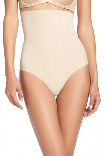 Tc Fine Intimates Medium Control High-waist Thong Panty In Nude In Neutral