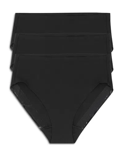 Tc Fine Intimates Micro High-cut Briefs, Set Of 3 In Black