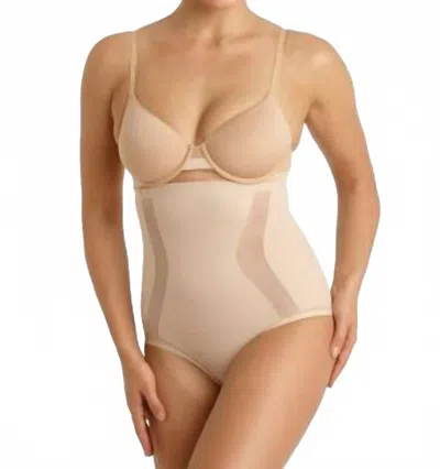 Tc Fine Intimates Middle Manager Firm Control High-waist Brief In Nude In Brown