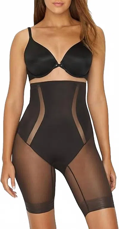 Tc Fine Intimates Middle Manager Firm Control High-waist Thigh Slimmer In Black