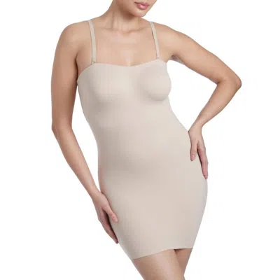 Tc Fine Intimates Sleek Essentials Convertible Slip In Warm Beige In Neutral