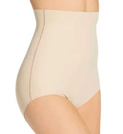 Tc Fine Intimates Sleek Essentials Hi Waist Brief In Beige In Neutral