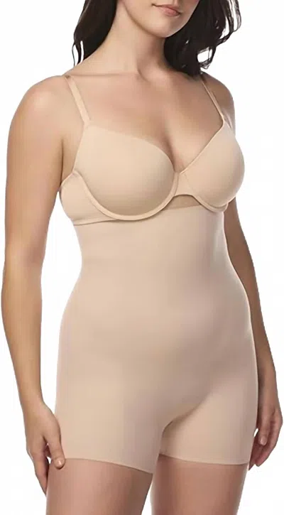 Tc Fine Intimates Sleek Essentials Hi-waist Boy Short In Warm Beige In Multi