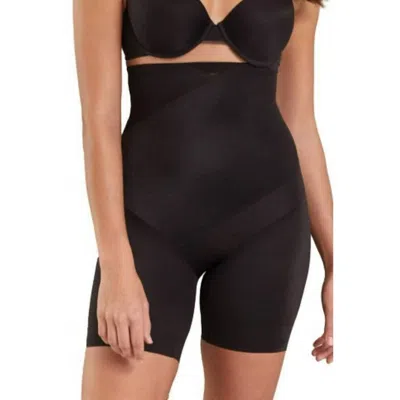Tc Fine Intimates Tummy Tux High-waist Firm Control Thigh Slimmer In Black