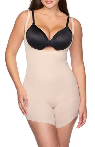 Tc Torsette Slanted Hem Bodysuit In Brown