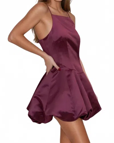 Tcec Alice Balloon Hem Dress In Purple In Burgundy