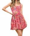 Tcec Amalfi Coast Dress In Vibrant Red In Multi