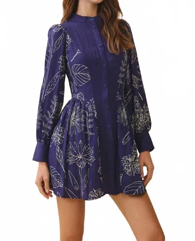 Tcec Aubrey Dress In Navy In Blue