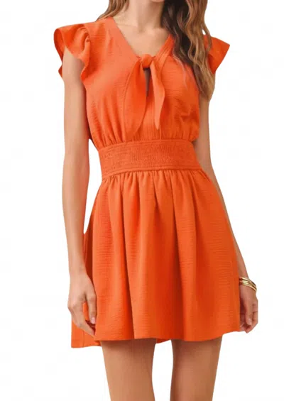 Tcec Autumn Mini Dress In Orange