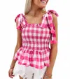 Tcec Be Here With Me Top In Magenta And White In Multi