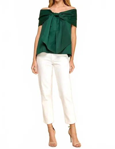 Tcec Bianca Off-shoulder Top In Green