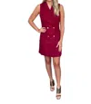 Tcec Blazer Dress In Burgundy In Pink