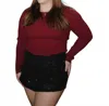 Tcec Brooklyn Sequin Mini Skort In Black Sequin In Multi