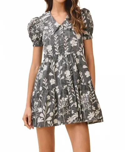 Tcec Cameron Mini Dress In Blue In Gray