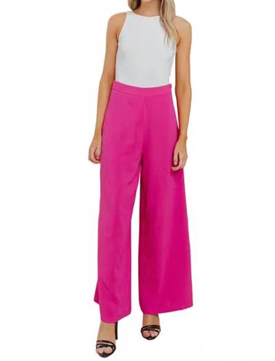 Tcec Camilla Wide Leg Dress Pants In Hot Pink