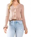 Tcec Carson Sweater Knit Top In Beige In Neutral