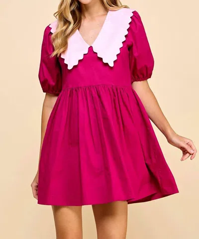 Tcec Classic Charm Dress In Magenta
