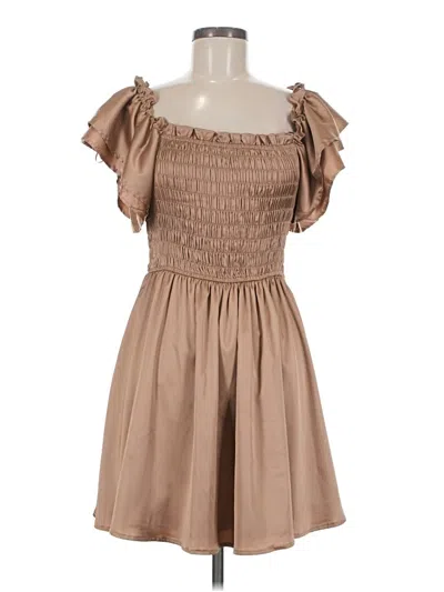 Pre-owned Tcec Cocktail Dress In Tan