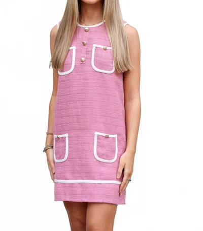 Tcec Colony Tweed Mini Dress In Blush In Pink