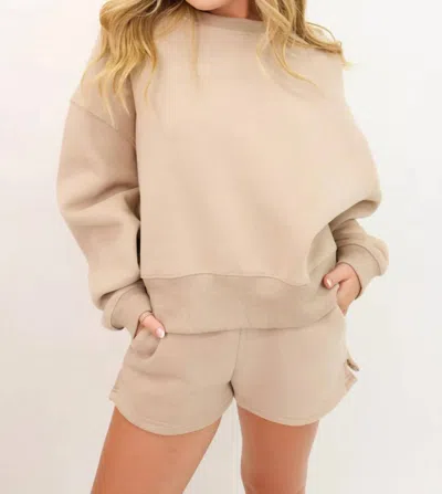 Tcec Comfy Classic Sweatshirt In Taupe In Neutral