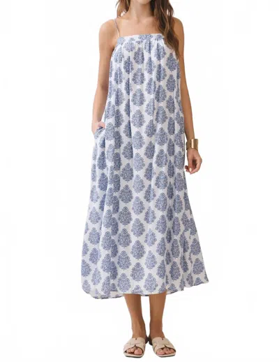 Tcec Cottage Bloom Midi Dress In Blue