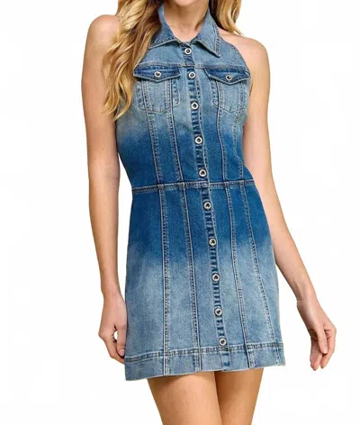 Tcec Country Concert Dress In Denim In Multi