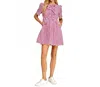 Tcec The Emma Plaid Mini Dress In Fuchsia In Pink