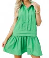 Tcec Drop Waist Dress In Kelly Green In Green