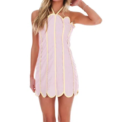 Tcec East Coast Summers Stripe Halter Mini Dress In Pink