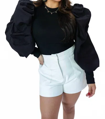 Tcec Exciting News Cropped Top In Black