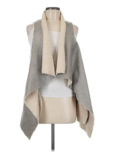 Pre-owned Tcec Faux Fur Vest In Gray
