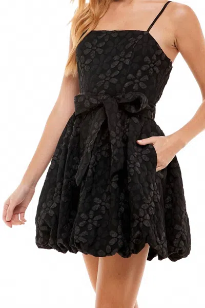 Tcec Floral Bubble Hem Mini Dress In Black
