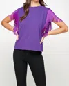 Tcec Fringe Detail Top In Purple In Purple